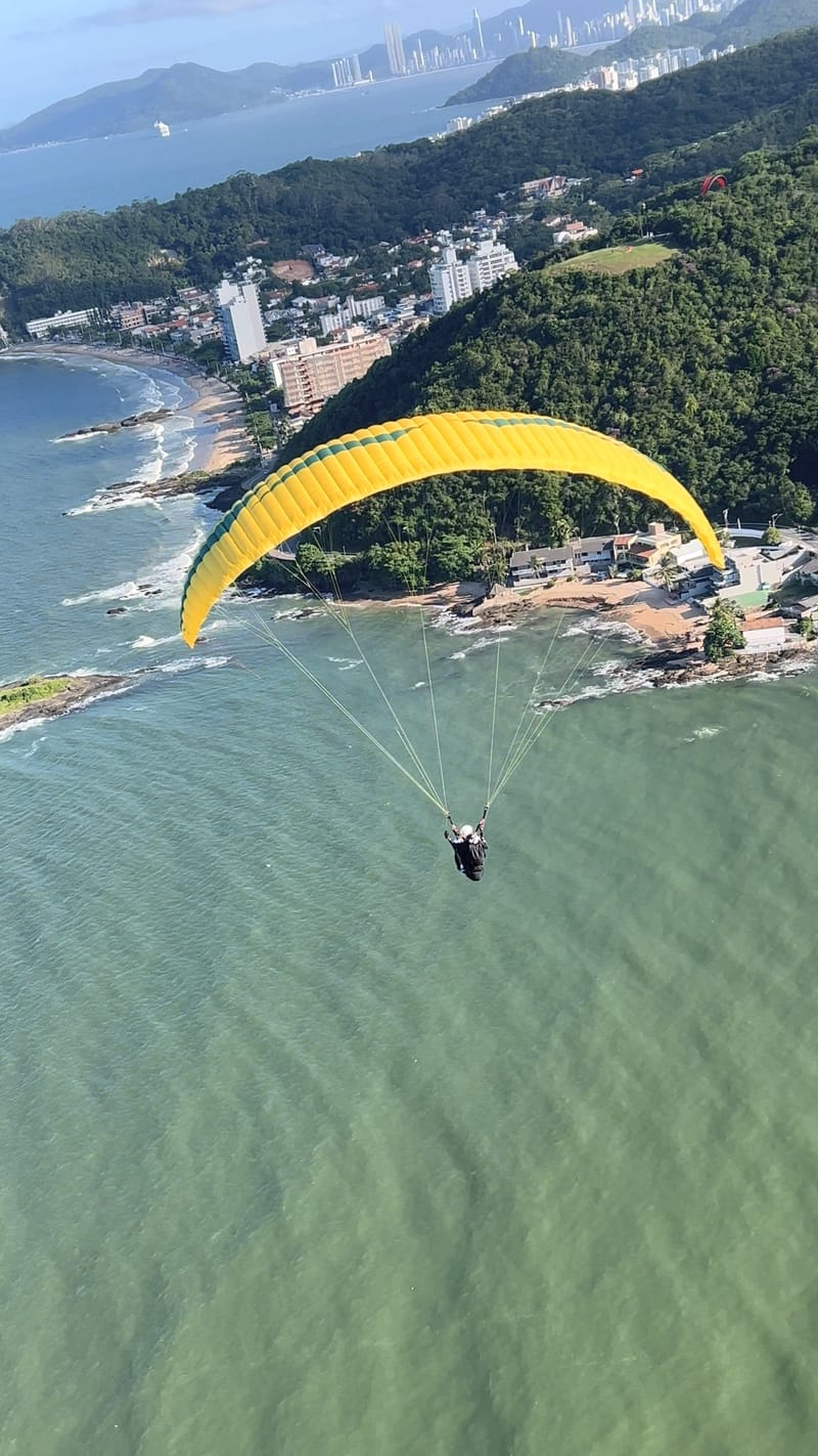 Vista vertical do voo